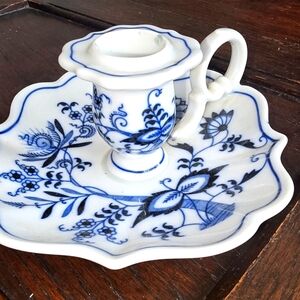 Vintage Blue Danube Candle Holder